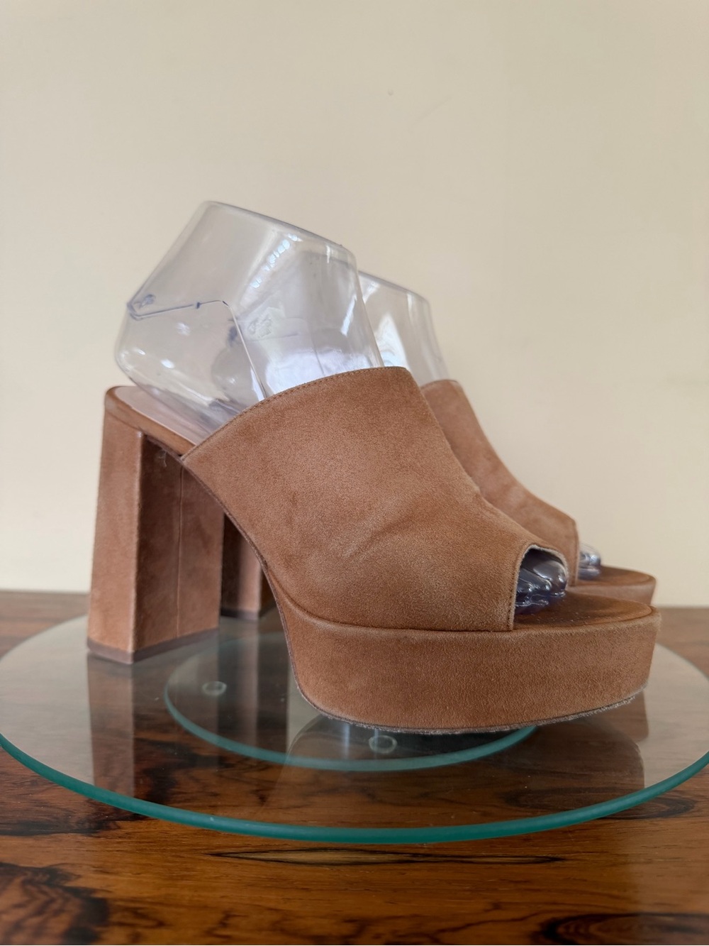 Inez Ceci Mules in toffee suede in 7 - Picture 6 of 16
